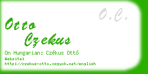 otto czekus business card